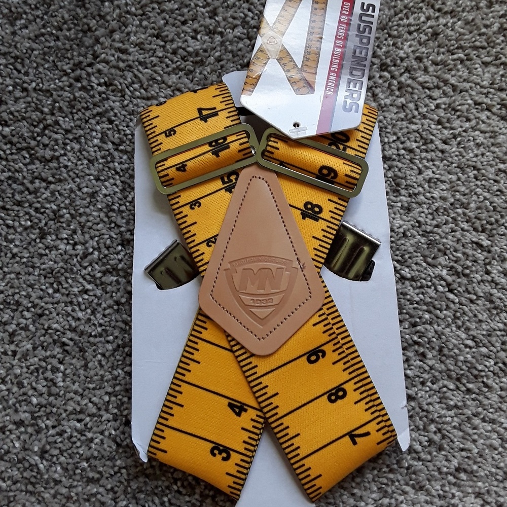 Suspenders elastic yellow men one size New